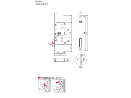 zamek scivola tre class slepy kl chrom