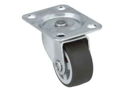 Kolečko 1309-25 otočná plotýnka guma šedé