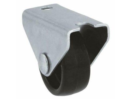 Kolečko 1300-30 pevná plotýnka černý nylon