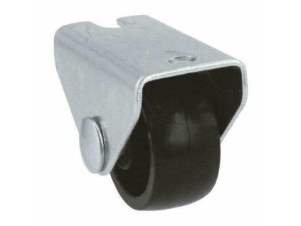 Kolečko 1300-25 pevná plotýnka černý nylon