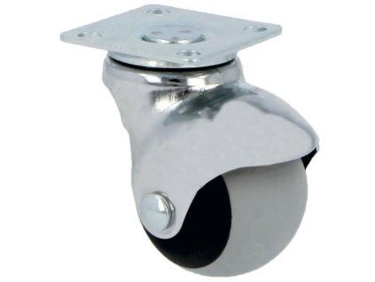 Kolečko 2517-40 otočná plotýnka guma šedé