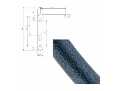 Klika Windsor L/L vložka 92 černá