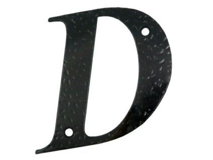 litera d 10cm czarna display