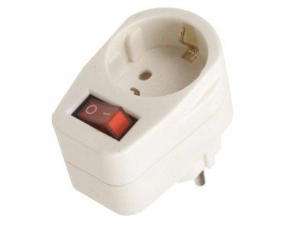 Adaptér 3213-1 s vypínačem bílý