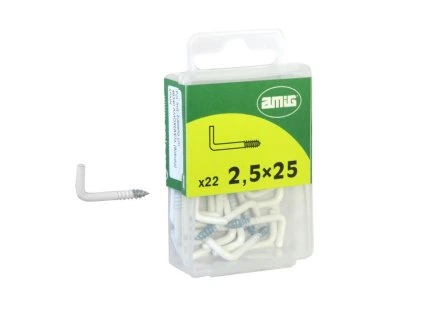 hak prosty 2 5x25 bialy 22