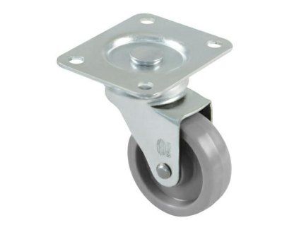 Kolečko 2500-30 otočná plotýnka nylon šedé