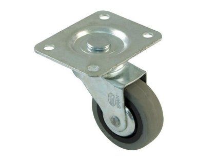 Kolečko 2502-30 otočná plotýnka guma šedé