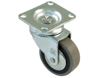 Kolečko 2510-60 otočná plotýnka guma šedé