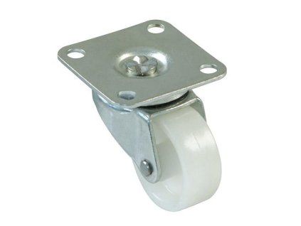 Kolečko 2512-40 otočná plotýnka polyamid bílé