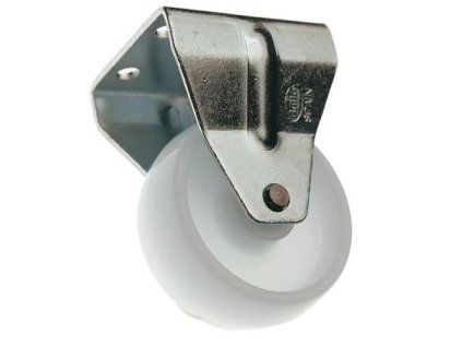 Kolečko 2513-40 pevná plotýnka polyamid bílé