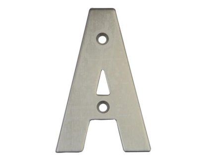 litera a 10cm inox