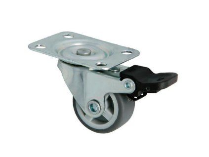 Kolečko 1309-30 otočná plotýnka s brzdou