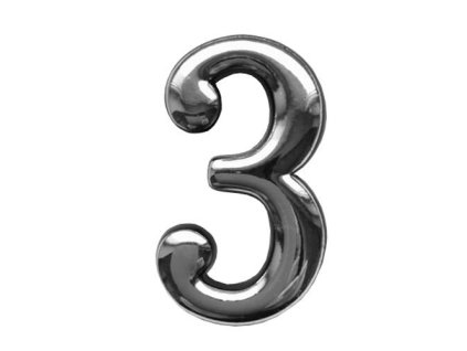 numerek samoprzyl 3 55mm plast chrom