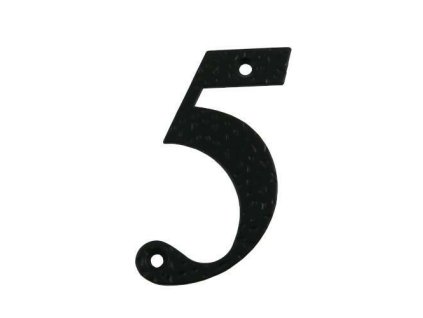 numer 5 10cm czarny blister