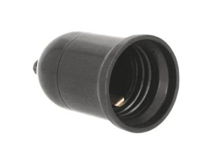 Objímka žárovky 3930 E27 4A černá (blistr)