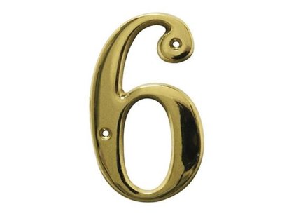 numer 6 10cm mosiezny