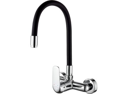 960 drezova nastenna baterie elza s flexibilni vypusti chrom cerna