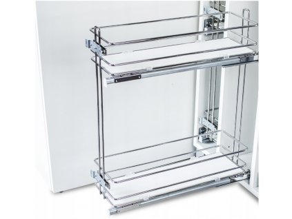 Výsuvný drátěný koš do kuchyňské linky dolní výsuv 300 - 600 mm Made in Italy chrom