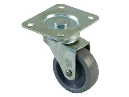 Kolečko 2500-50 otočná plotýnka nylon šedé