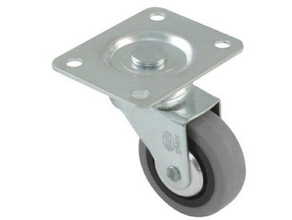 Kolečko 2502-60 otočná plotýnka guma šedé