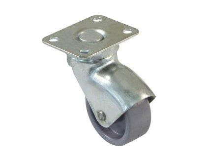 Kolečko 2506-40 otočná plotýnka nylon šedé