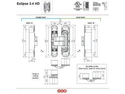 zawias eclipse 3 4 hd czarny