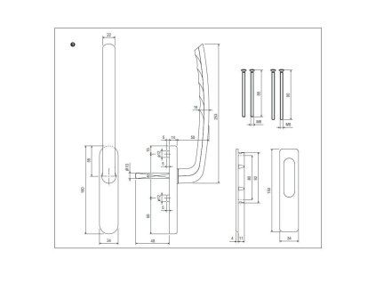 Klika HS stříbrná