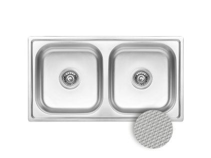 2676 dvoukomorovy drez standard inox
