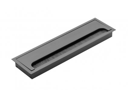 kabelová průchodka do stolu 80X280 ČERNÁ