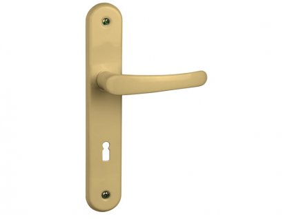 Klika na dveře GM72 štítové kování zlatá klíč
