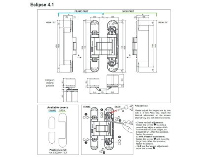 zawias eclipse 4 1 chrom mat