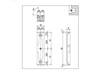zaczep gap 4 a8 5 lewy tilt striker