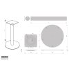 Stolová podnož kulatá DN 451 H730 Inox 1