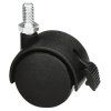Kolečko 1505-40 čep M6 s brzdou nylon černé