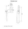 klamka overture lock 40x7 lewa satyn