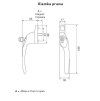 klamka overture lock 40x7 prawa pvd