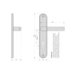 Klika na dveře K 887 90 Movano chrom inox vložk