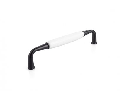 Nábytková úchytka UM-99 L-128 čierna matná/biela lesklá