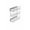 Výsuvný drôtený kôš bočný 3-poschodový univerzálny 150 chróm, strieborný, sivý