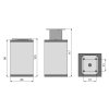 Nábytková noha BIG 60x60 H100 štvorcová A8 inox