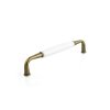 Nábytková úchytka UM-99 L-128 stará zlatá/biela lesklá