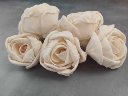 Dřevěná květina Sola typ Rosa – ručně vyráběná, nadčasová dekorace