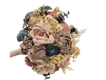 Kytice z trvalých květin starorůžová – elegantní a nadčasová