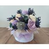 Ručně vyráběný flower box s dřevěnými trvanlivými květinami Sola
