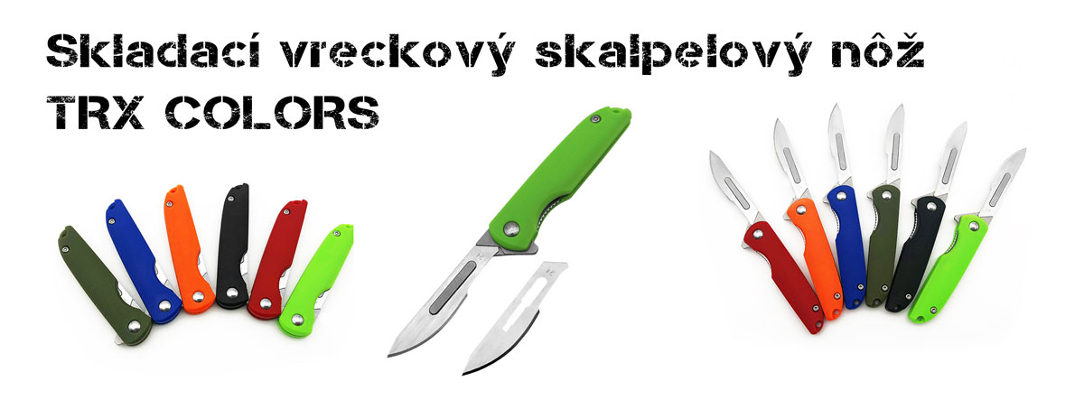 Skladací vreckový skalpelový nôž TRX COLORS