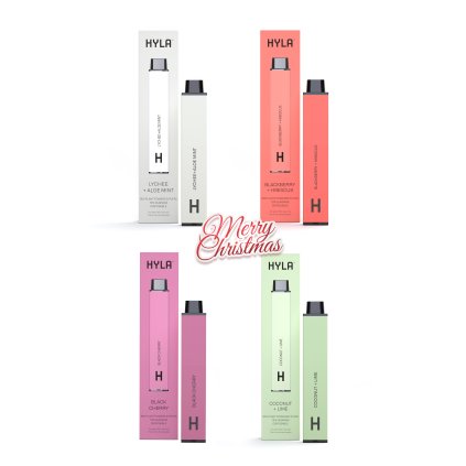 Vianočný Balíček 4 x HYLA 800 / Black Cherry + Liči Aloe Mint + Blackberry Hibiscus + Coconut LIme /