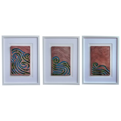 Sada tří keramických kachlí od paní Lucie