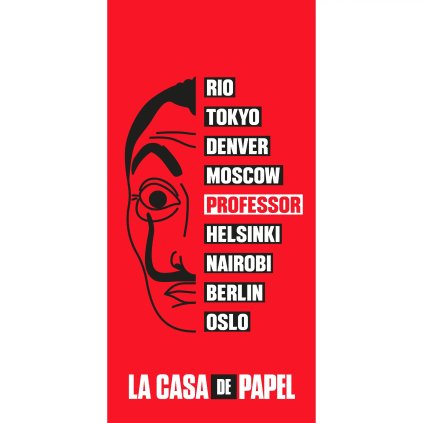 Osuška s potiskem Papírový dům