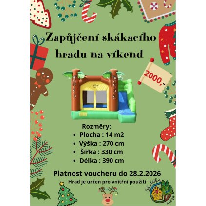 Zapůjčení vnitřního skákacího hradu