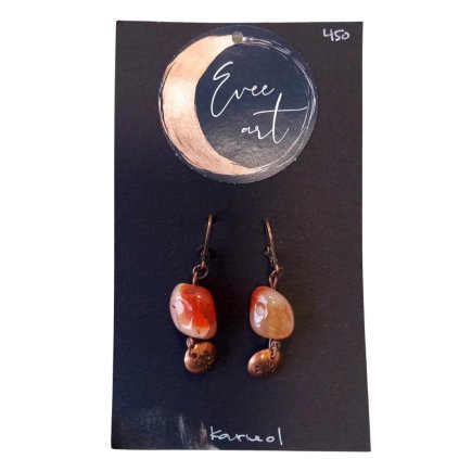 Evee Art - originální náušnice s karneolem